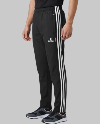 Men's sports track pant with triple side stripes and elastic waistband activewear